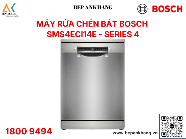 Máy rửa bát độc lập BOSCH SMS4ECI14E Series 4 - Made in Germany